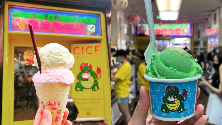 scoops of ice cream from the chinatown ice cream factory