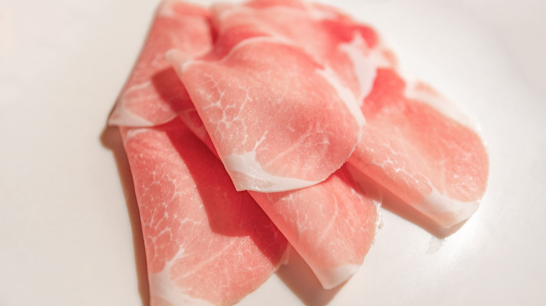 thin-sliced Chinese ham