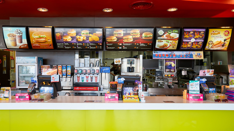 McDonald's Interior front counter