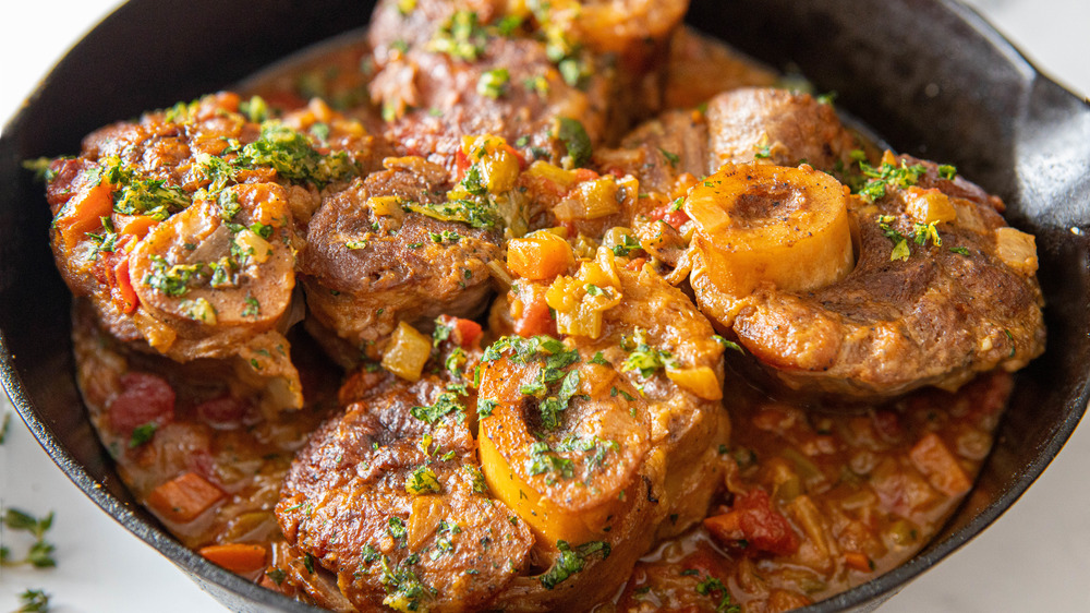 ossobuco in cast iron Dutch oven