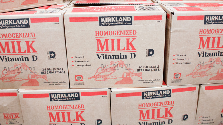 cases of kirkland milk