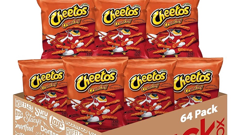 Bags of snack sized Cheetos