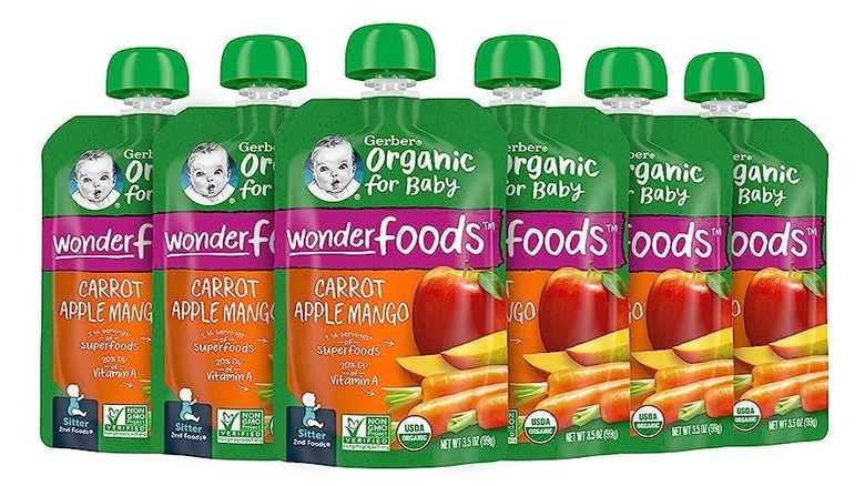 Gerber baby food squeezable pouches