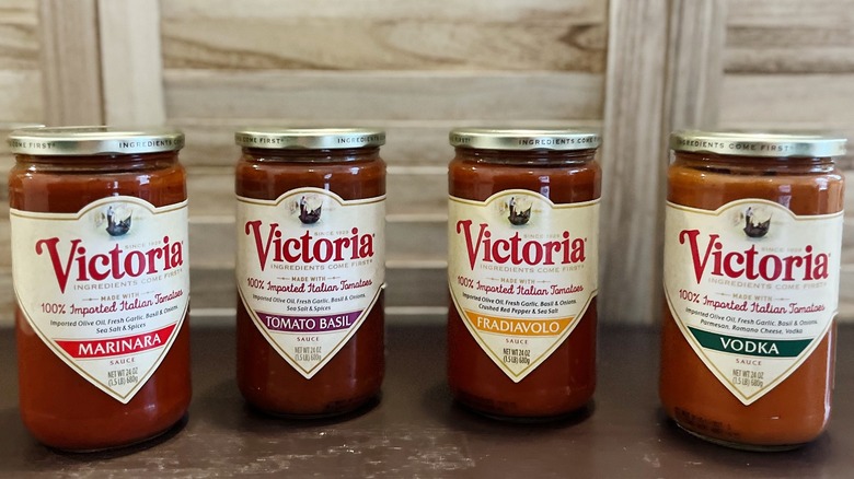 Jars of Victoria pasta sauce