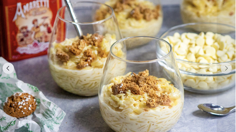 orzo white chocolate pudding