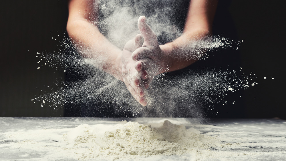 Chef baking bread 