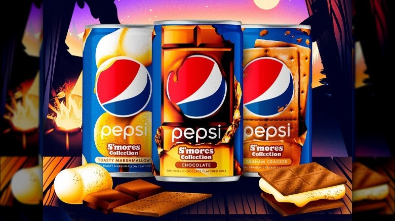 Pepsi S'mores collection of cans