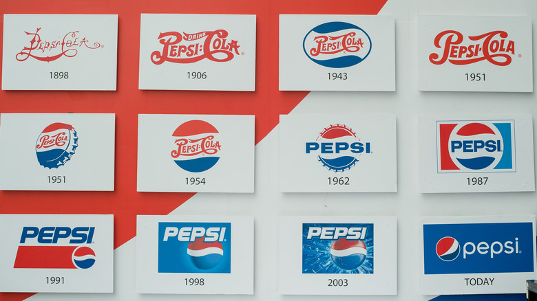 The evolution of Pepsi's logos