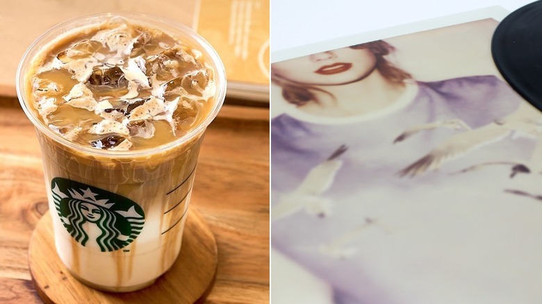 1989 album cover and iced caramel macchiato