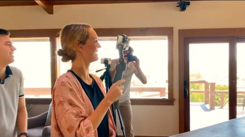 Alex Drummond filming The Pioneer Woman