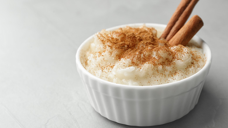 Rice pudding in a cup