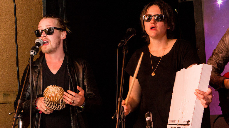 Macaulay Culkin with the Pizza Underground