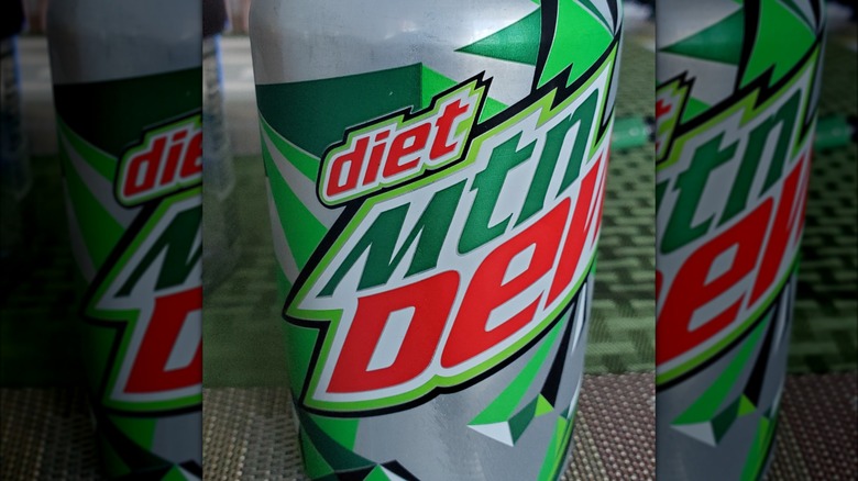 Can of Diet Mountain Dew