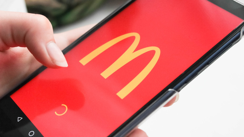 McDonald's logo on smartphone