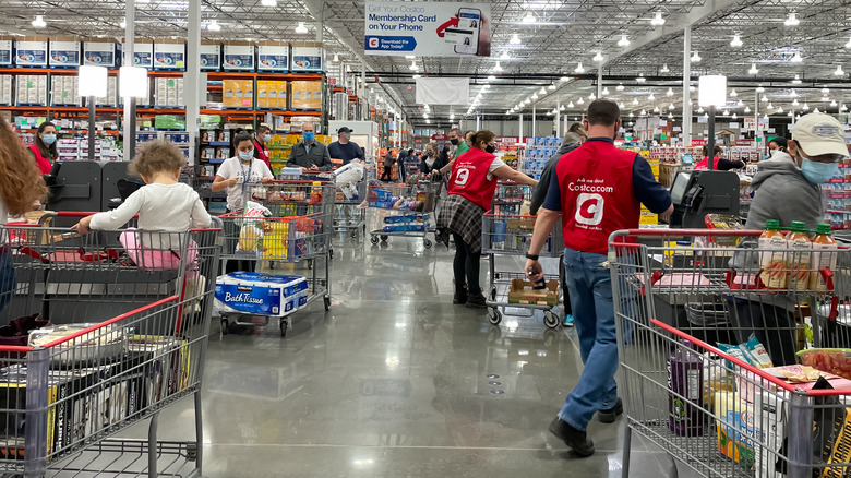 Shoppers at Costco