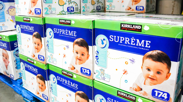 Boxes of kirkland diapers