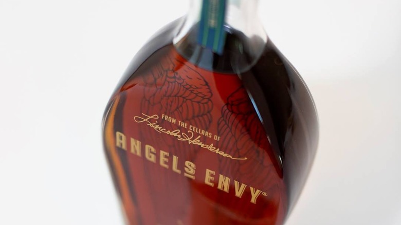 Bottle of Angel's Envy bourbon