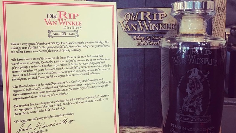 Old Rip Van Winkle 25 Year with authentication card