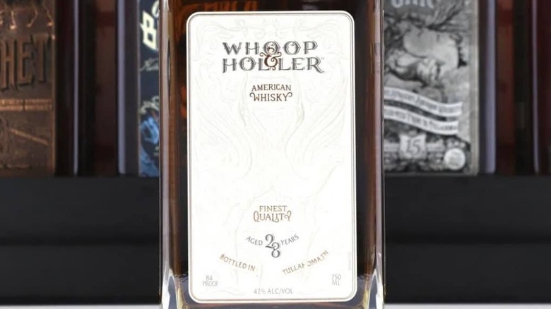 Bottle of Whoop & Holler whiskey