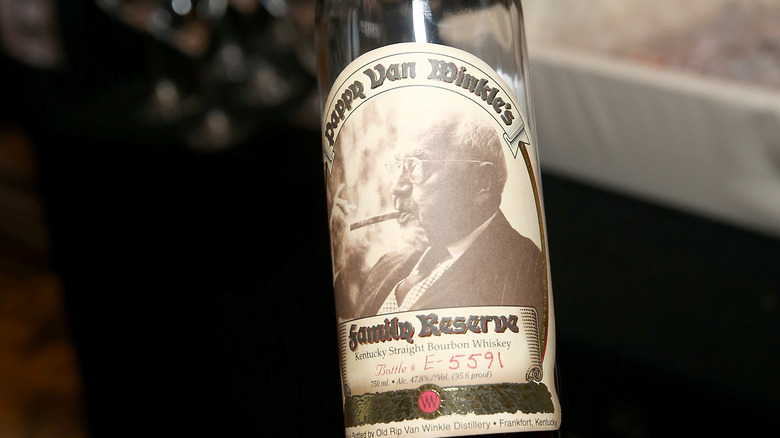 Bottle of Pappy Van Winkle bourbon