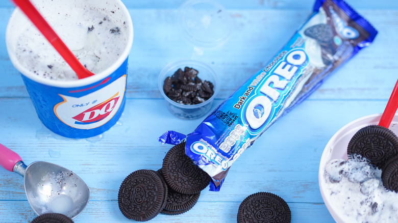 Dairy Queen Blizzard, sleeve of Oreos