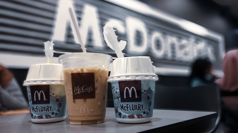 A McFlurry and McCafe coffee