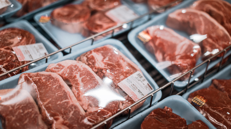 Beef for sale at Costco