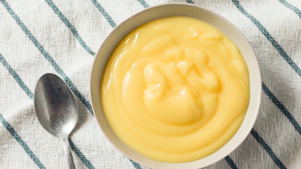 bowl of vanilla custard