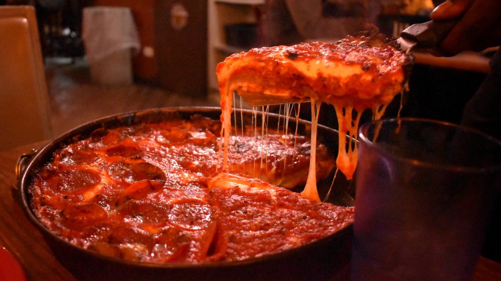 Chicago deep-dish pizza