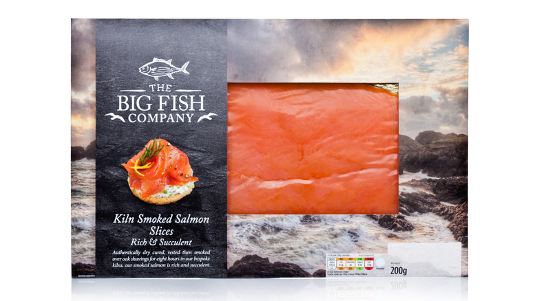 smoked salmon in package