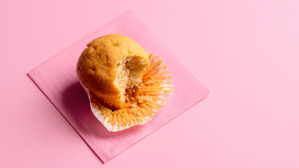 Muffin with a bite taken out of it