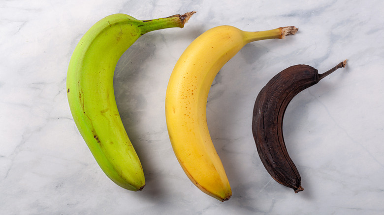 Stages of banana ripening