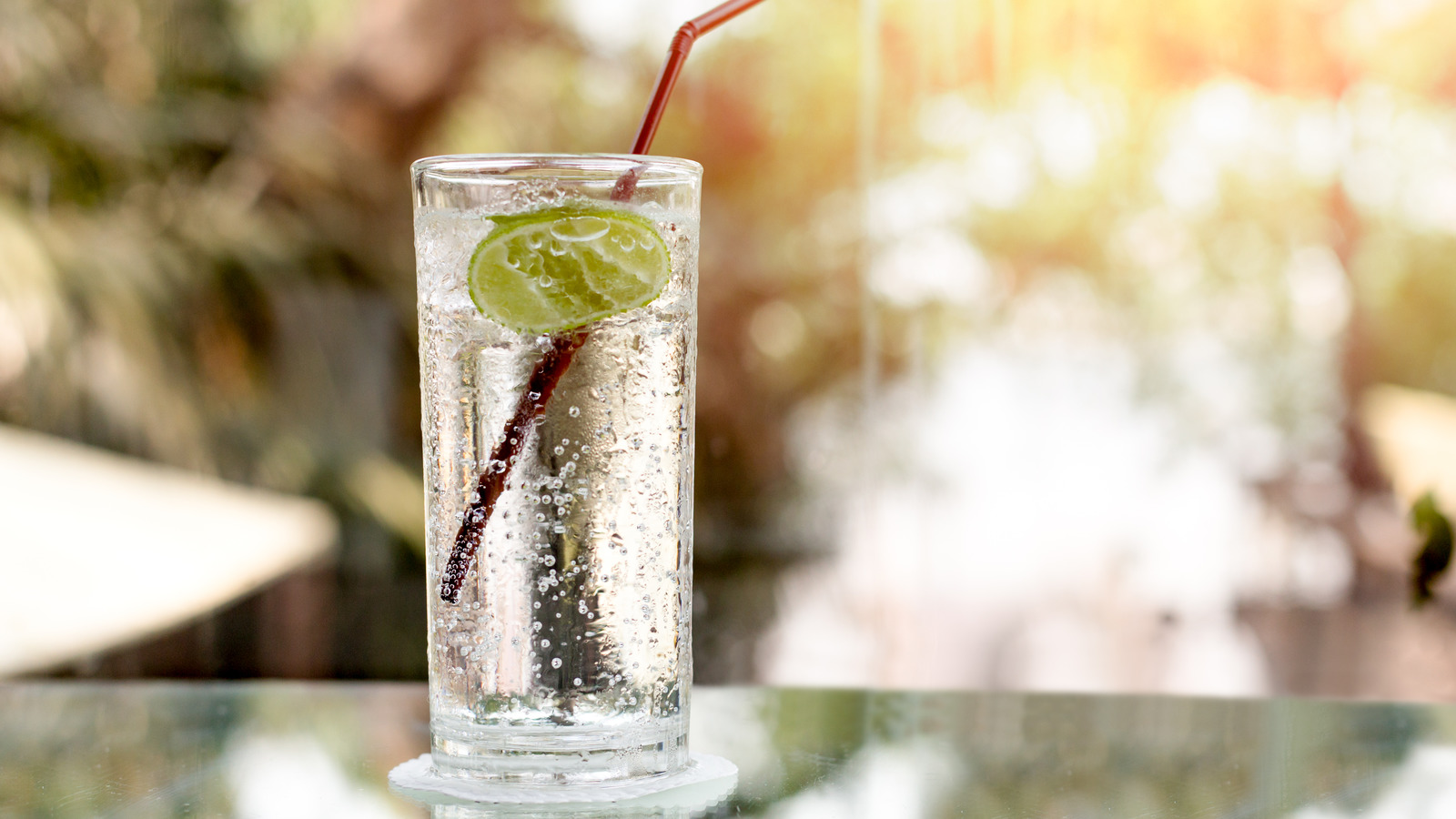 Bottle of sparkling water club soda, soda water, seltzer water Selters  fizzy water with glass on table Spain Stock Photo - Alamy