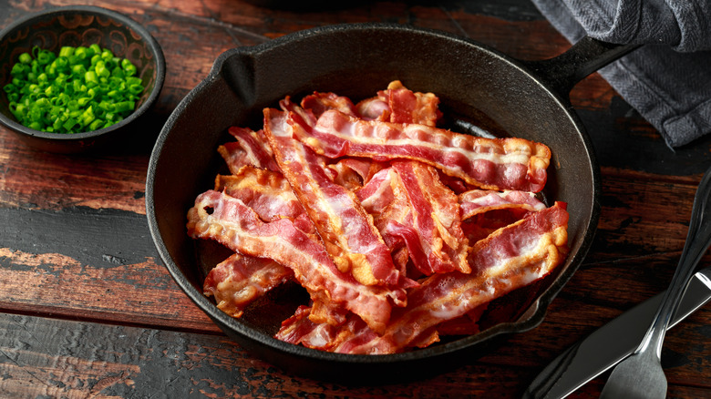 Bacon in a pan