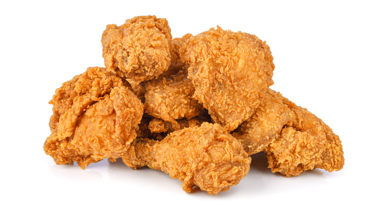 Pieces of fried chicken