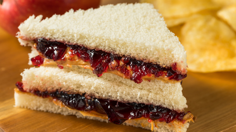 Peanut butter and jelly sandwich