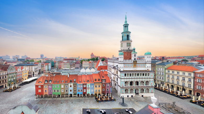 Town square in poland 