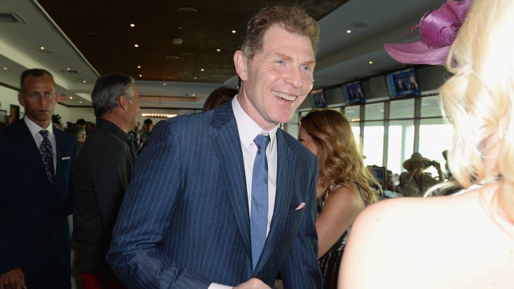 Bobby Flay at a horse race 