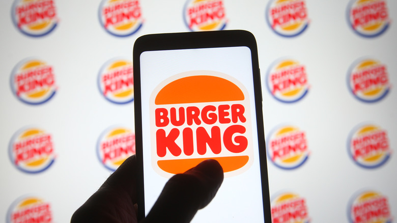 Burger King logo on a smartphone