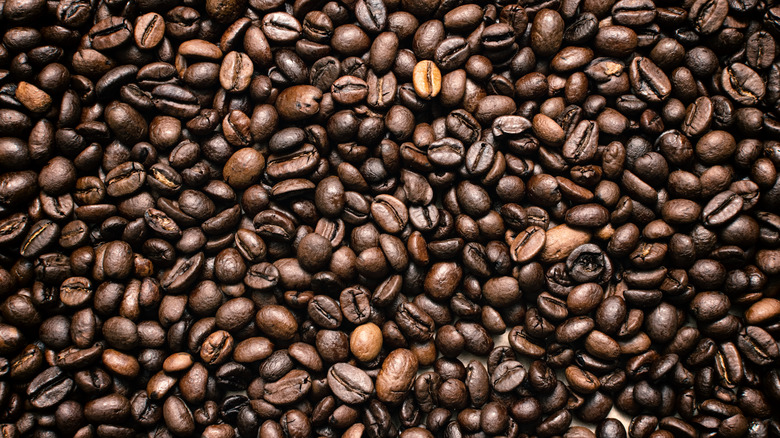 Brown coffee beans 