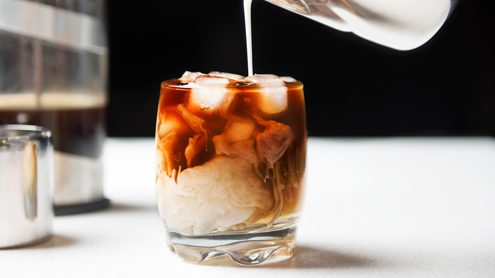 Dairy poured into cold brew