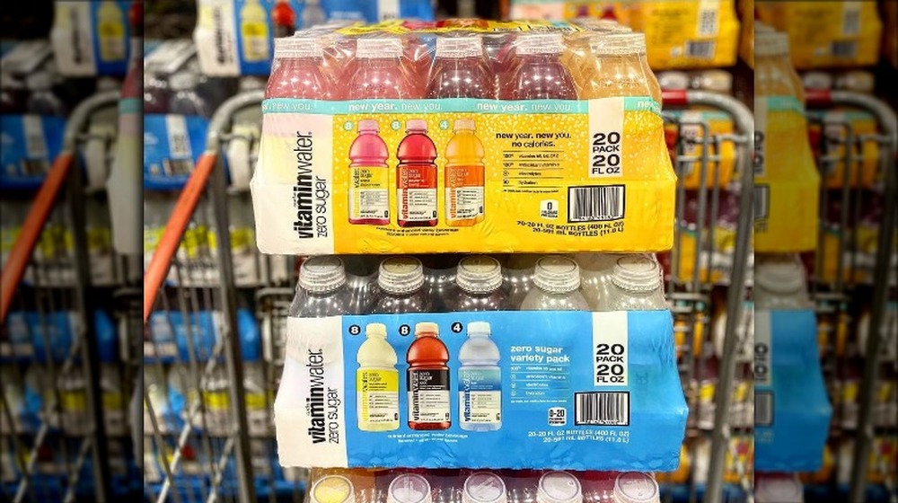 Cases of VitaminWater Zero Sugar at Costco