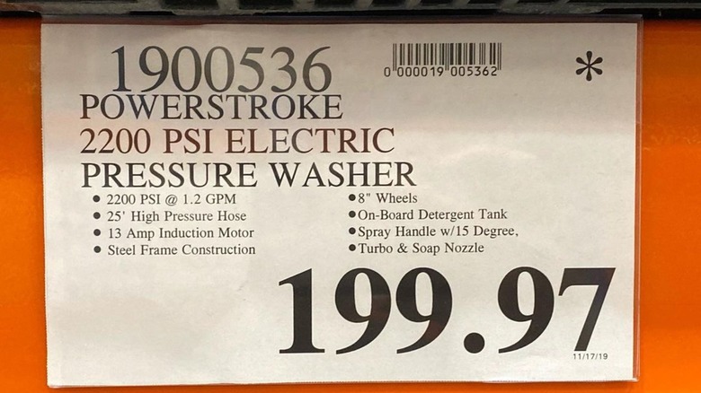 Costco price tag  