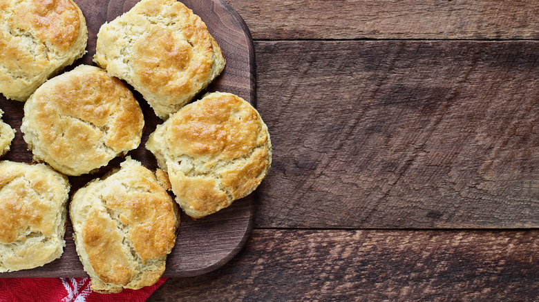 biscuits on rustic table 