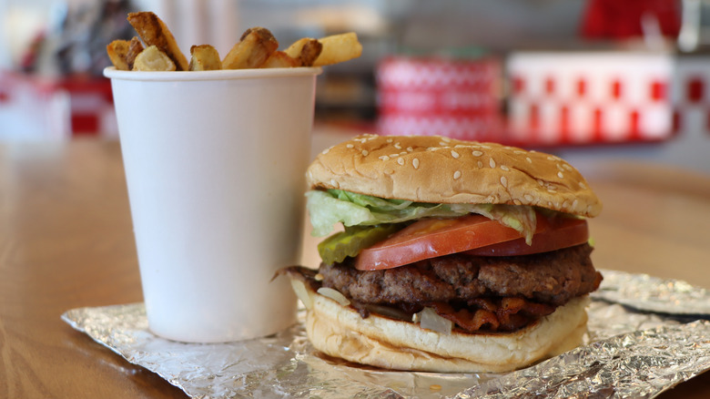 Five Guys burger and fries