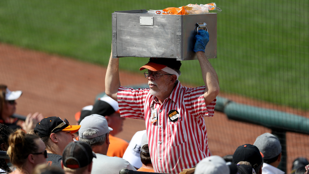 Hot dog vendor at Camden Yards