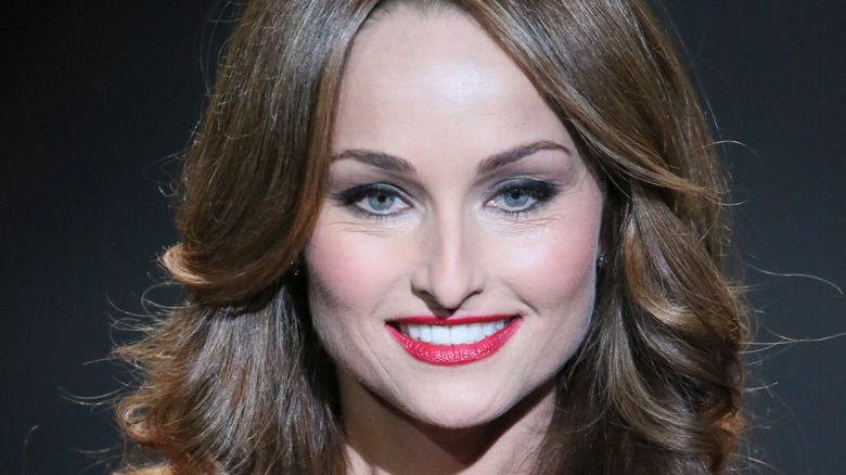 Giada De Laurentiis wearing red lipstick