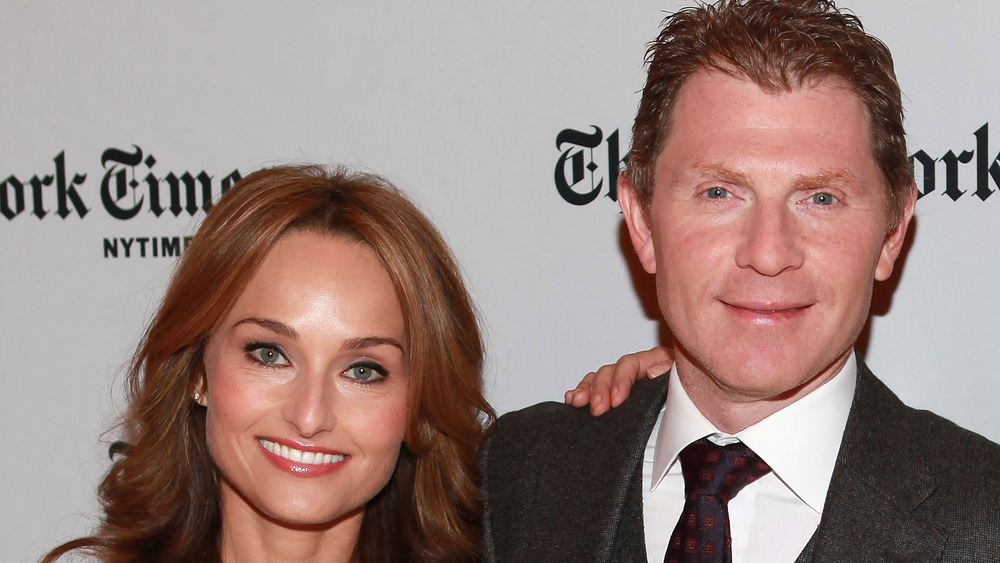 Bobby Flay and Giada De Laurentiis smiling