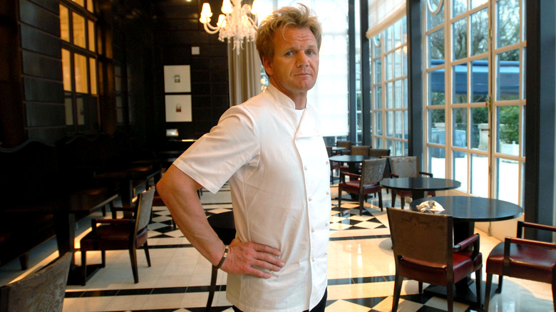 Gordon Ramsay in a dining room