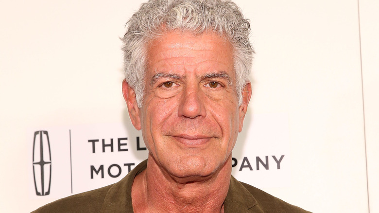 Anthony Bourdain brown jacket